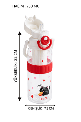 Polikarbon Matara - Desenli Hayvan Figürlü * 750 ML