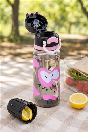 Polikarbon Matara - Çiçek Desenli * 800 ML