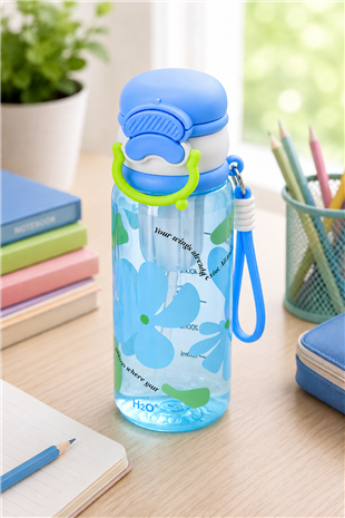 Polikarbon Matara - Çiçek Desenli * 800 ML