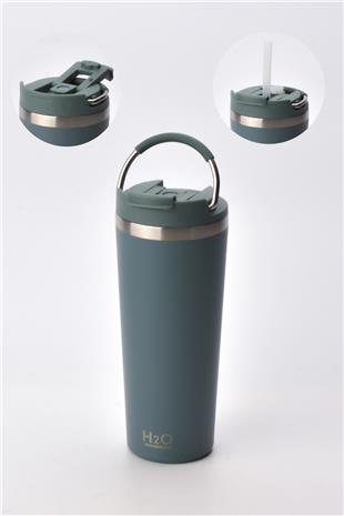 Termos Pipetli Kupa * Yesil 660 ML.