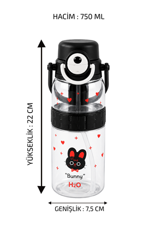 Polikarbon Matara - Desenli Hayvan Figürlü * 750 ML
