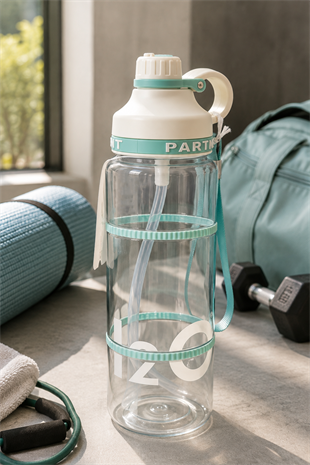 H2O Pipetli Kilitli Kapak Matara 1L 