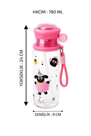 Polikarbon Matara - Eğlenceli Hayvanlar * 780 ML