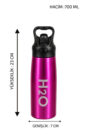 Çelik Matara 700 Ml Metalik
