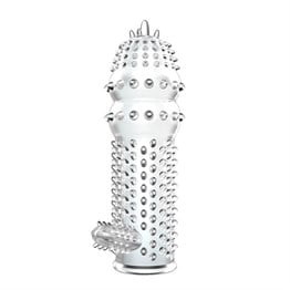  Penis Kılıfları HalkalarıLilituShop12,8 cm Klitoris Uyarıcılı Tırtıklı Penis Kılıfı