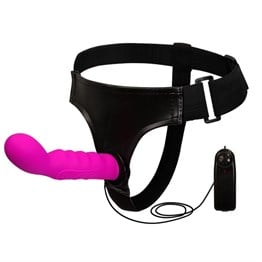 Titreşimli Straponlar PenislerLilituShop15,5 cm Belden Bağlamalı İçi Dolu Titreşimli Strapon Dildo Penis
