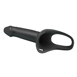 16,8 cm Belden Bağlamalı İçi Boş 4,2 cm Dolgulu Strapon Penis - Landon