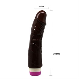20 cm Titreşimli Melez Realistik Vibratör Penis Dildo