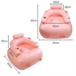21 cm Titreşimli Penis & El ve Ayak Bağlamalı Şişirilebilir Fantezi Aşk Koltuğu
