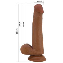 22 cm Yeni Nesil Çift Katmanlı Realistik Vantuzlu Dildo Penis - Tallen