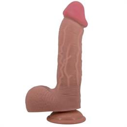 Realistik PenislerLİLİTUSHOP23,4 cm Çift Katmanlı Gerçekçi Melez Dildo Penis