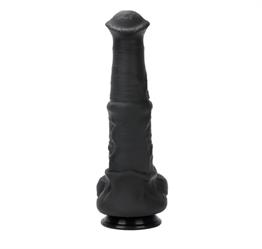 24 cm Et Dokulu Gerçekçi Çift Katmanlı Sünnetsiz Silikon Zenci Penis