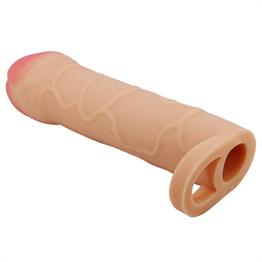 2,5 cm Dolgulu Premium Ten Rengi Silikon Penis Kılıfı - Bunion