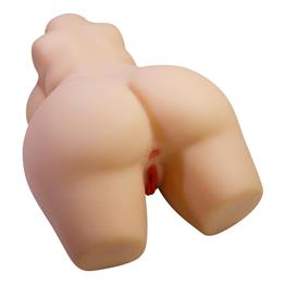 3 Boyutlu İki İşlevli Büyük Kalçalı Yarım Vücut Anal Vajinal Silikon Seksi Manken - Grace