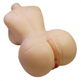 3 Boyutlu İki İşlevli Yarım Vücut Anal Vajinal Silikon Seksi Manken - Diana