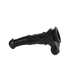 33 cm Et Dokulu Gerçekçi Çift Katmanlı Sünnetsiz Silikon Zenci Penis - Horse Power 2