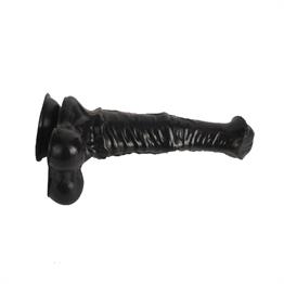 43 cm Et Dokulu Gerçekçi Çift Katmanlı Sünnetsiz Silikon Zenci Penis - Horse Power 3