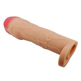 5 cm Dolgulu Premium Ten Rengi Silikon Penis Kılıfı - Hani