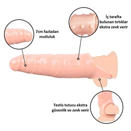 7 cm Dolgulu Realistik Zenci Penis Kılıfı