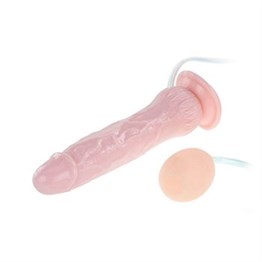 19,5 cm Belden Bağlamalı Su Fışkırtmalı Vantuzlu Ultra Realistik Dildo Ten Dokulu 19,5cm Penis