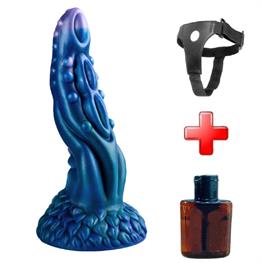 Belden Bağlamalı 21,6 cm Gerçekçi Kalın Dildo Penis - Monster47