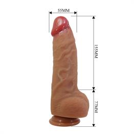 Belden Bağlamalı 23,2 cm Realistik Vantuzlu Dildo Penis - Najm