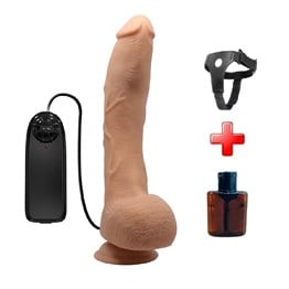 Belden Bağlamalı PenislerLilituShopBelden Bağlamalı 27 cm Titreşimli Gerçekçi Kalın Dildo Penis - Jack