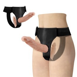 Belden Bağlamalı PenislerLilituShopBelden Bağlamalı Çift Taraflı İçi Dolu Strapon Penis