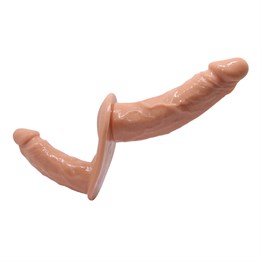 Belden Bağlamalı Çift Taraflı İçi Dolu Strapon Penis