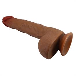 Belden Bağlamalı USB Şarjlı 25 cm Oynar Başlı İleri Geri Hareketli Titreşimli Dildo - Wilks