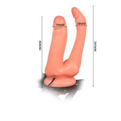 Çift Taraflı Realistik Çatal Protez Strapon Titreşimli Vibratör