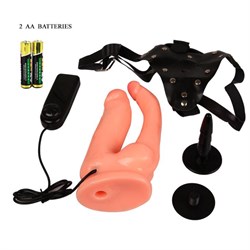 Çift Taraflı Realistik Çatal Protez Strapon Titreşimli Vibratör