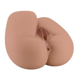 Et Dokusunda Çift Girişli Titreşimli Realistik Suni Vajina Kalça - Bernace