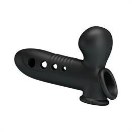 Hava Yastıklı Premium Zenci Rengi Silikon Penis Kılıfı - Crane