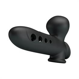 Hava Yastıklı Premium Zenci Rengi Silikon Penis Kılıfı - Crane