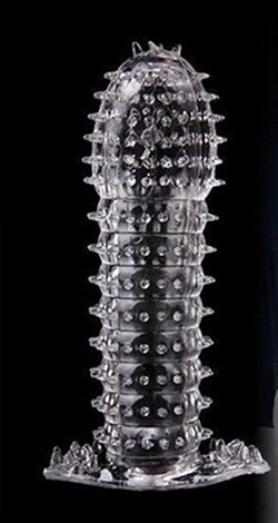 13 cm Kabartmalı Güçlü Uyarıcı Dildo Uzatmalı Penis Kılıfı