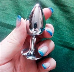 Mücevher Taşlı Küçük Boy Paslanmaz Çelik Anal Tıkaç (Plug)