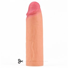 Nature Extender 4.5 cm Dolgulu Premium Ten Rengi Silikon Penis Kılıfı