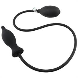Şişebilen Pompalı Anal Plug Siyah