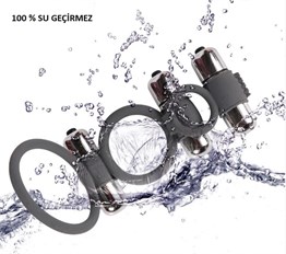 Triple Üçlü Titreşimli Silikon Penis Halkası