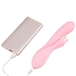 Vibratör ÇeşitleriLilituShopUSB Şarjlı 10 Fonksiyonlu Klitoris Uyarıcılı Katlanabilir Teknolojik Tavşan Vibratör