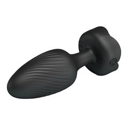 USBden Manyetik Şarjlı 10 Farklı Titreşimli 5 Led Işıklı Silikon Anal Plug - Osborn