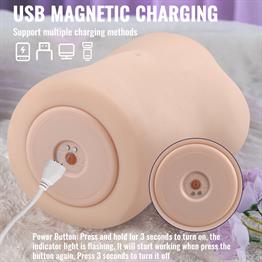 USBden Manyetik Şarjlı Telefondan Kumandalı Emme ve Güçlü Titreşim Fonksiyonlu Realistik Masturbatör - Eliza