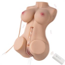 USBden Şarjlı Kumandalı Emme ve Titreşim Fonksiyonlu Realistik Kalça - Wendy