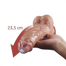 Yeni Nesil Çift Katmanlı 23,5 cm Realistik Dildo Penis