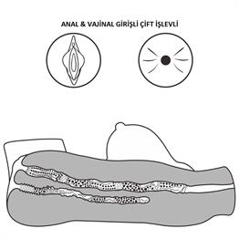 Zenci Yarım Vücut Anal Vajinal Silikon Seksi Masturbator - Street Girl