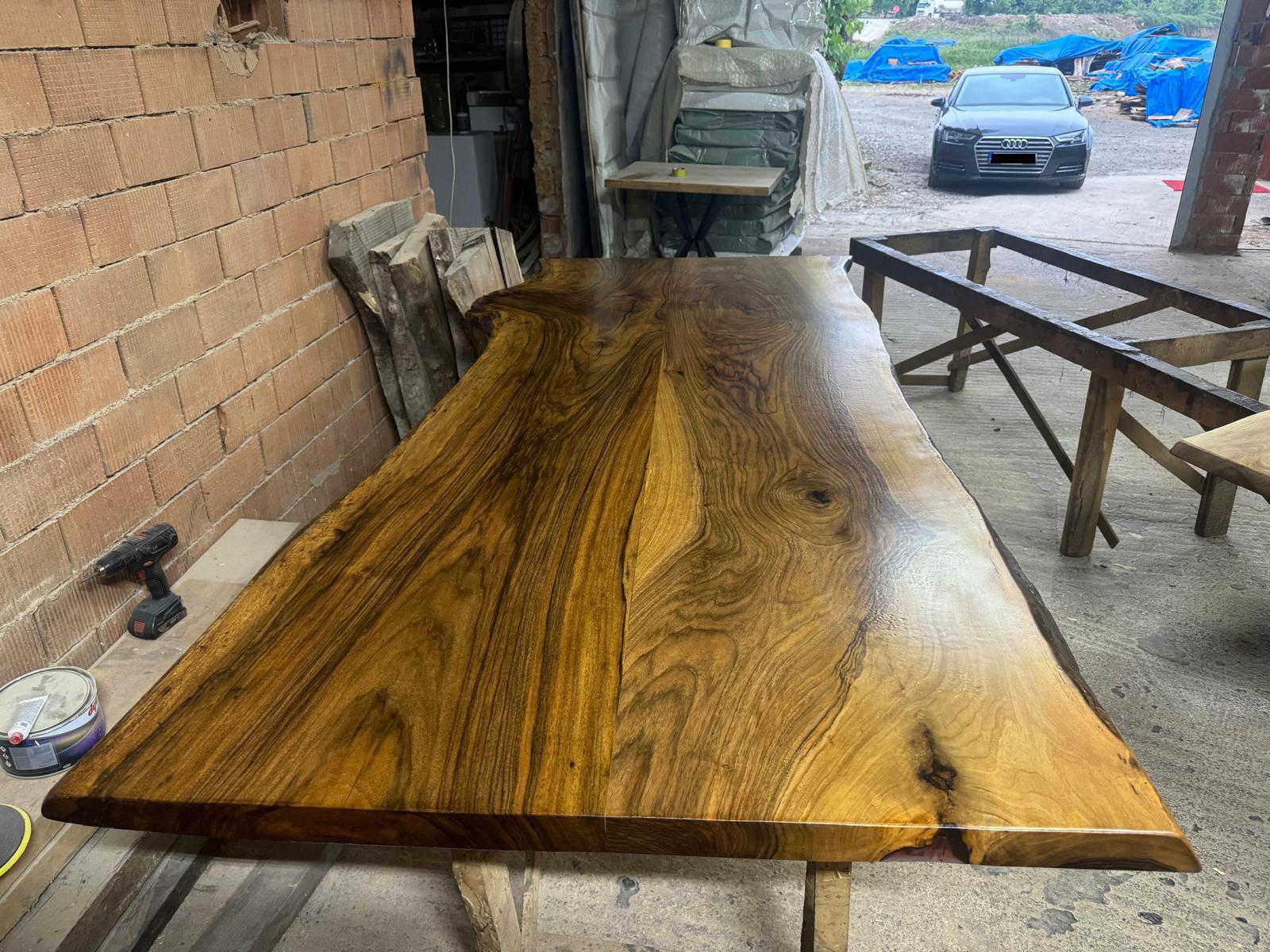 Ceviz Kütük Masa Tablası