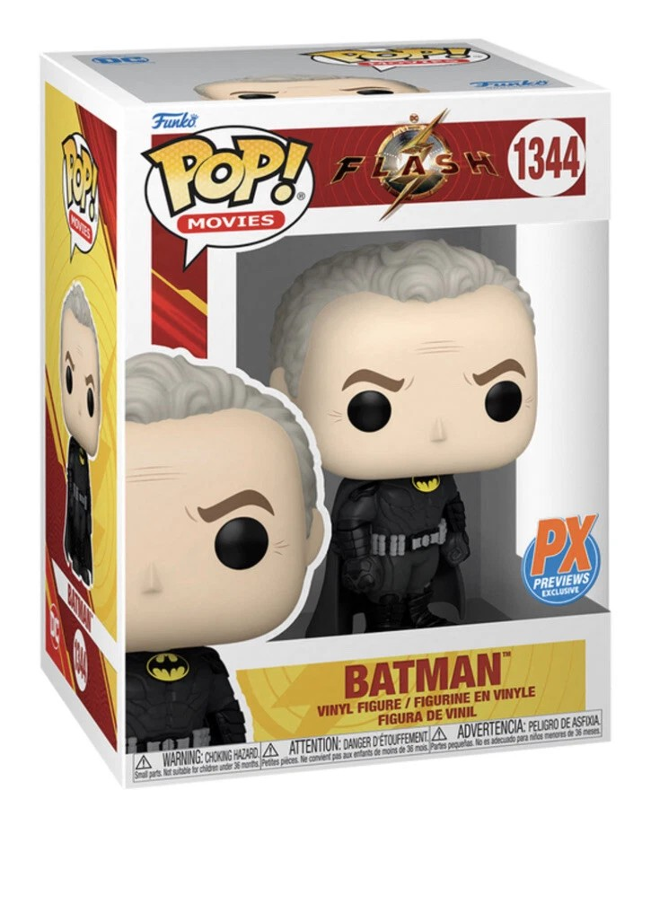 Funko Pop Dc The Flash - Batman Keaton Unmasked Alt Px Exclusive No:1344