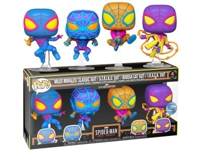 Funko Pop 4-Pack Marvel Spider-Man Miles Morales - Miles Morales Classic Suit / S.T.R.I.K.E.