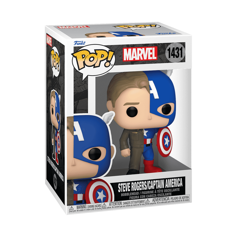 Funko Pop Marvel Split - Steve Rogers/captain America No:1431 Bobble-Head